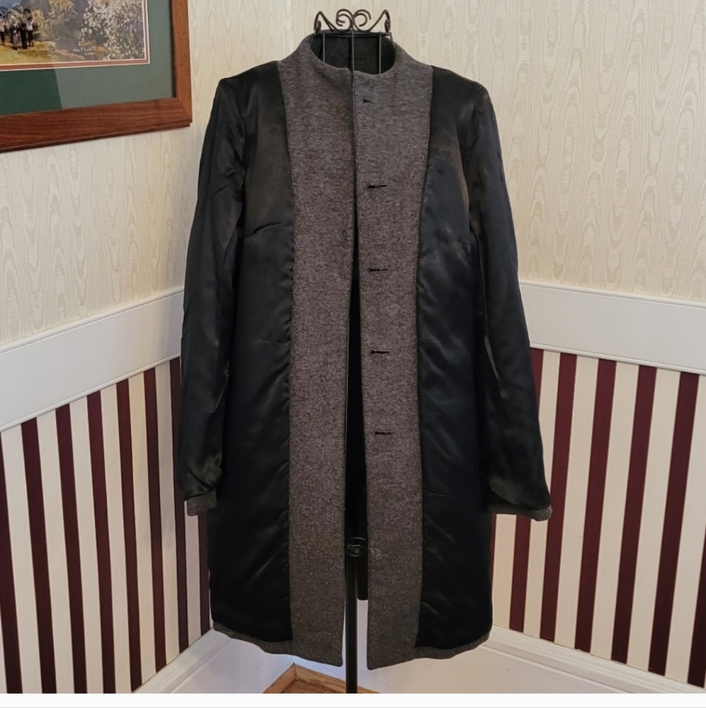 SANDRO PARIS Wool Grey Coat Jacket EU Size 36 US 6 Small - Picture 7 of 12